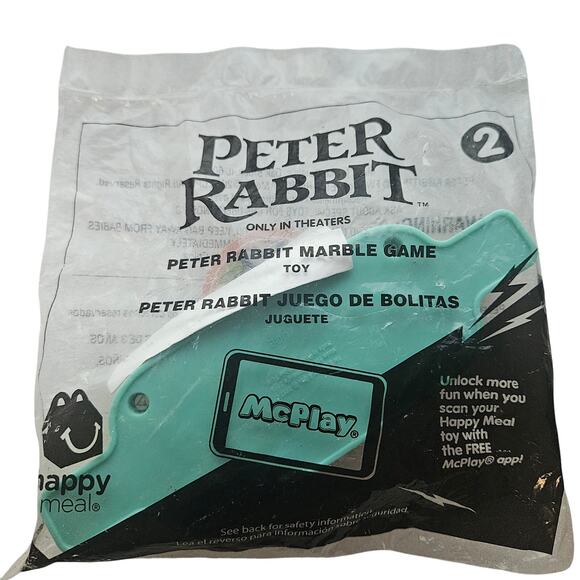 2018 McDonalds Peter Rabbit Marble Game 2 New - Picture 1 of 2